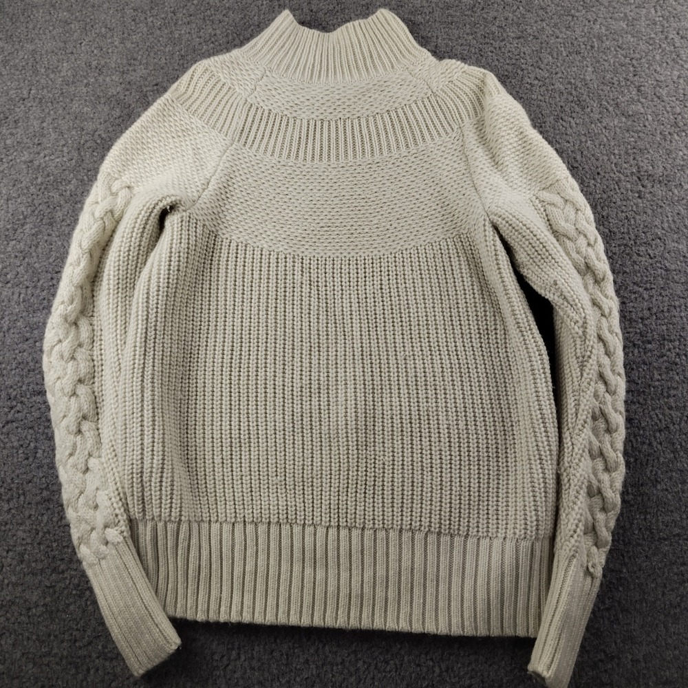 Haven Well Within Sweater Womens Small Wool Cashmere High Neck Cream Cable Knit